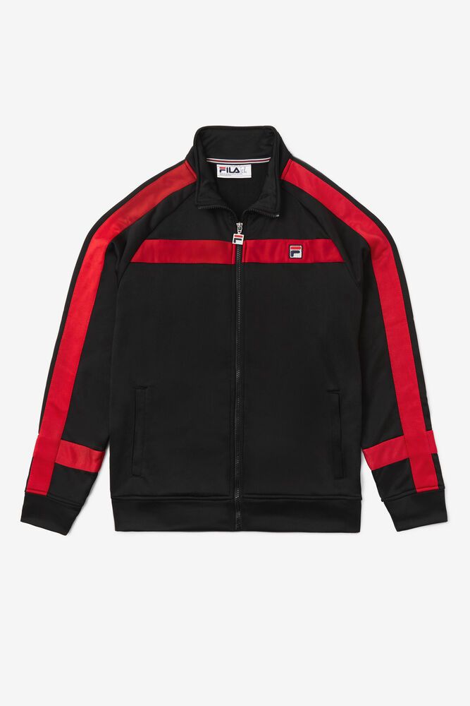 Fila Renzo Black Jacket Mens - NZ 13506-MVBJ